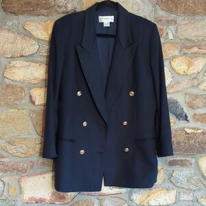 Liz Claiborne Wool Cashmere Blend Pea Coat Jacket